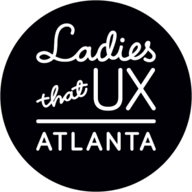 Ladies that UX Atlanta Black and White Logo