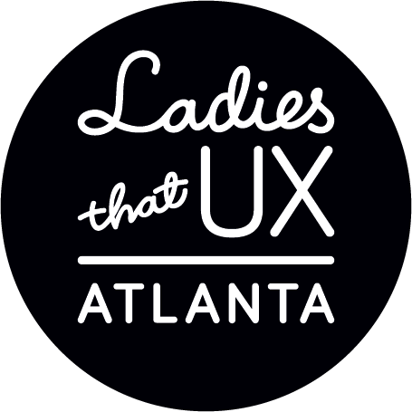 Ladies that UX Atlanta Black and White Logo