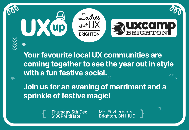 UX community festive annoucement